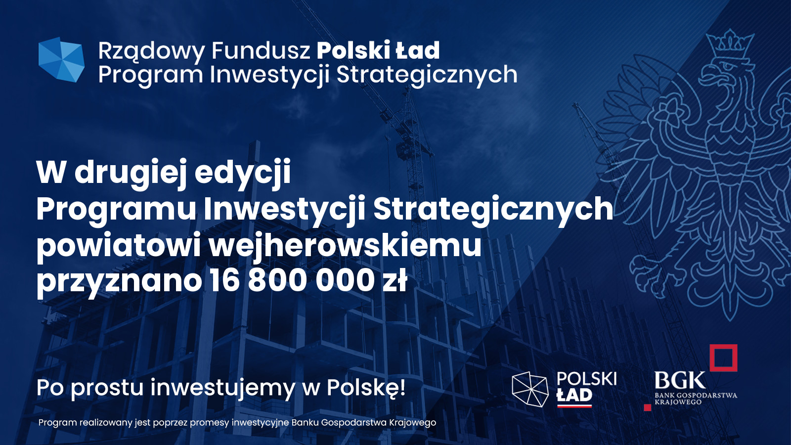 Dofinansowanie na zadanie inwestycyjne: Rozbudowa drogi powiatowej nr 1410G Luzino-Sopieszyno-Dąbrówka na odcinku Luzino-Robakowo – etap I – dojazd do trasy S6