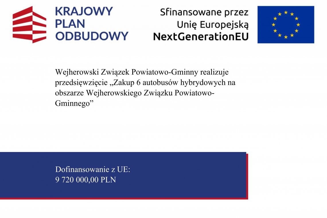Zakup 6 autobusów hybrydowych na obszarze Wejherowskiego Związku Powiatowo-Gminnego