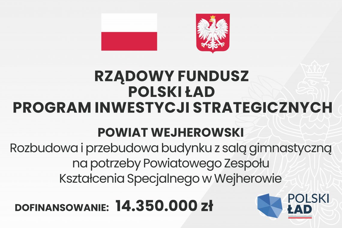 Rozbudowa i przebudowa budynku z salą gimnastyczną na potrzeby Powiatowego Zespołu Kształcenia Specjalnego w Wejherowie