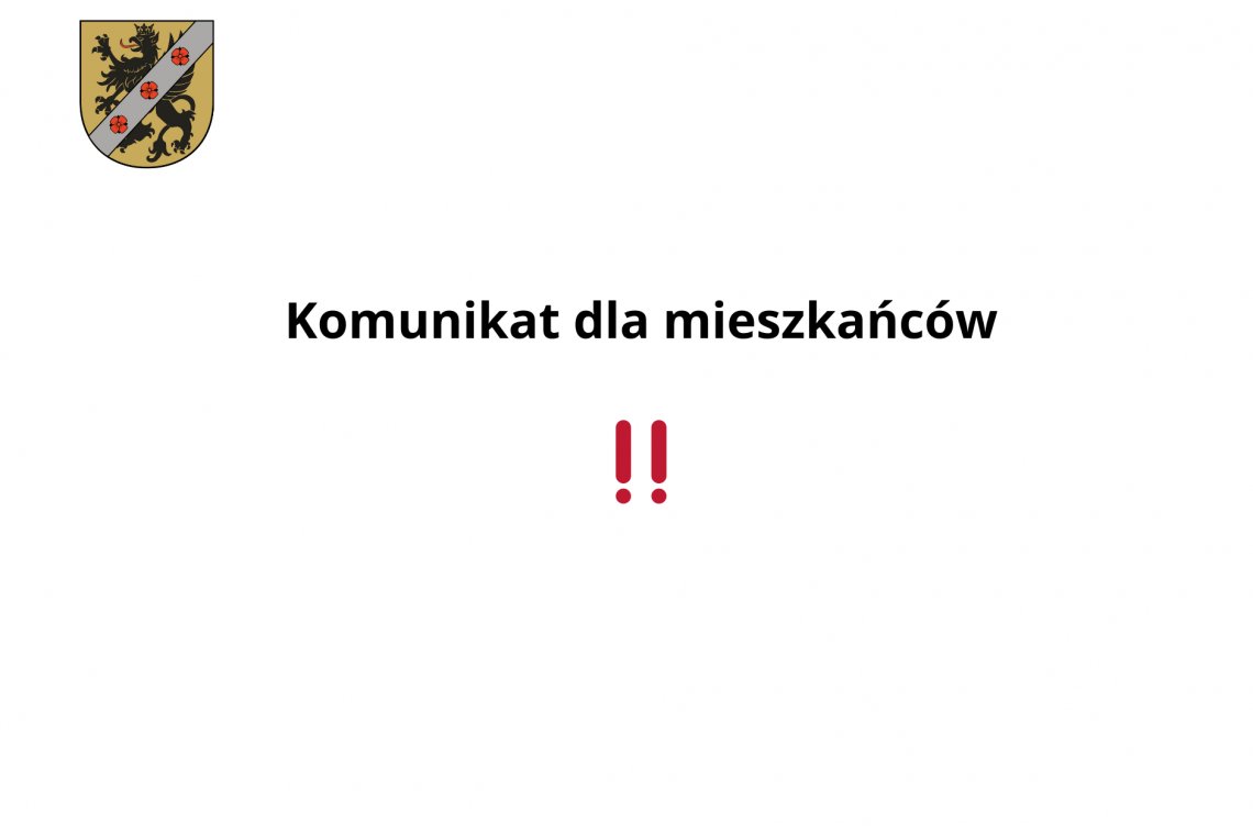 Komunikat dla mieszkańców