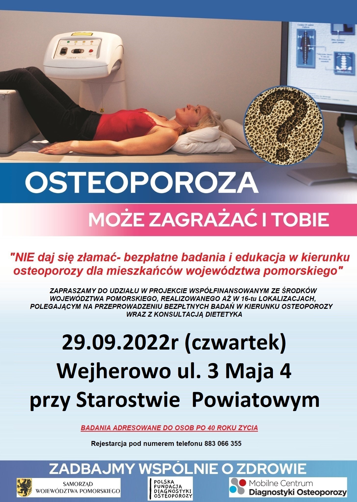 Osteoporoza - bezpłatne badania i edukacja