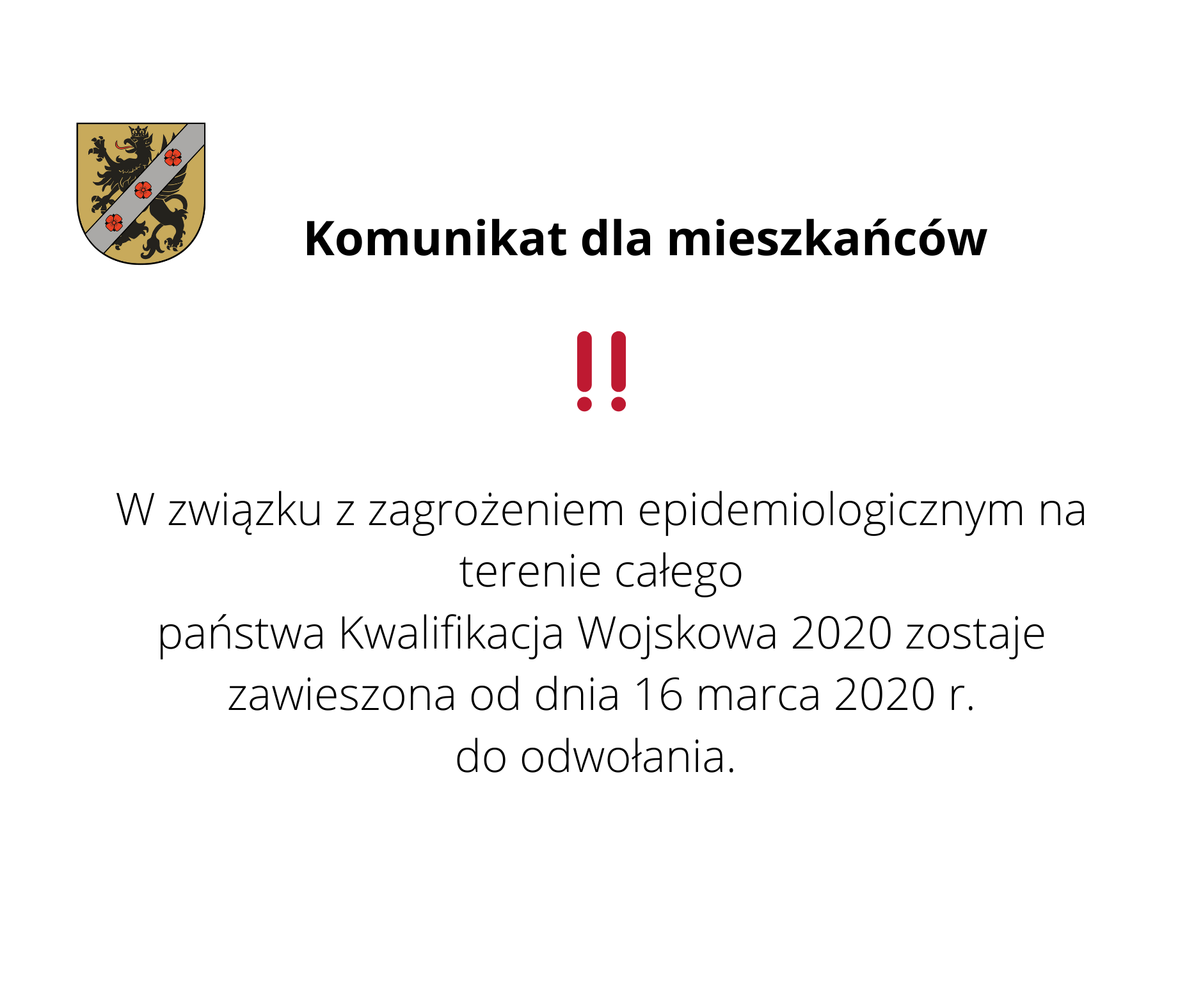 Kominikat dla mieszkańców